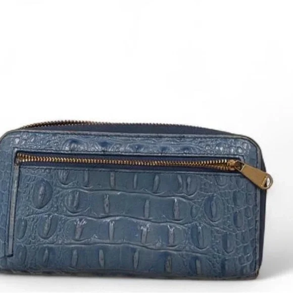 Brahmin Blue Croc-Embossed Wallet - Picture 2 of 3